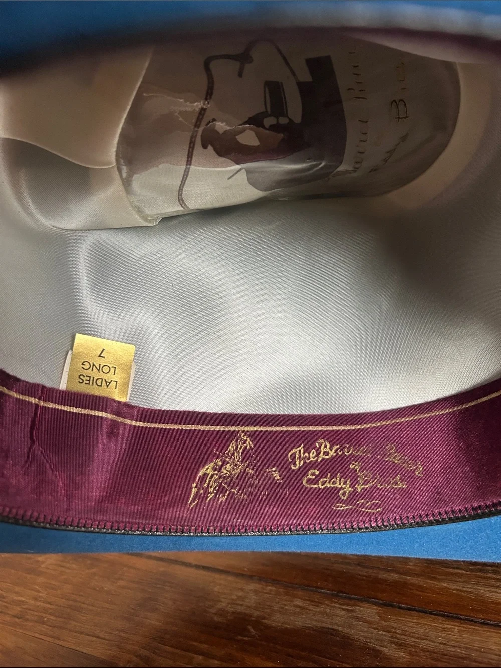 Vintage Eddy Bros. Wool Cowboy Hat - Ladies Long Size 7 - Bright Blue